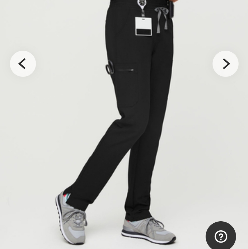 Figs Yola skinny scrub pants black
